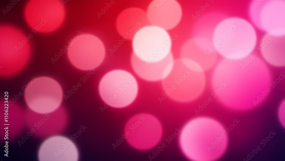 Fototapeta premium Abstract red and pink bokeh background. Generative Ai.