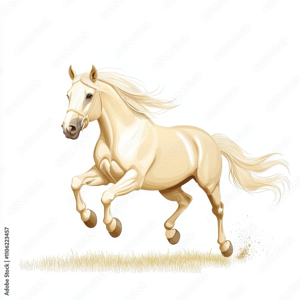 Running White Horse on a Plain Background Capturing Grace and Power in Equine Movement Perfect for Animal Lover, Equestrian, andNature Enthusiasts Running White Horse on a Plain Background Capturing Grace and Power in Equine Movement Perfect for Animal Lover, Equestrian, andNature Enthusiasts