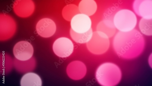 Abstract red and pink bokeh background. Generative Ai.