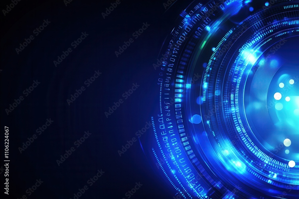 Blue digital binary code displayed on a computer screen Blue digital binary code displayed on a computer screen