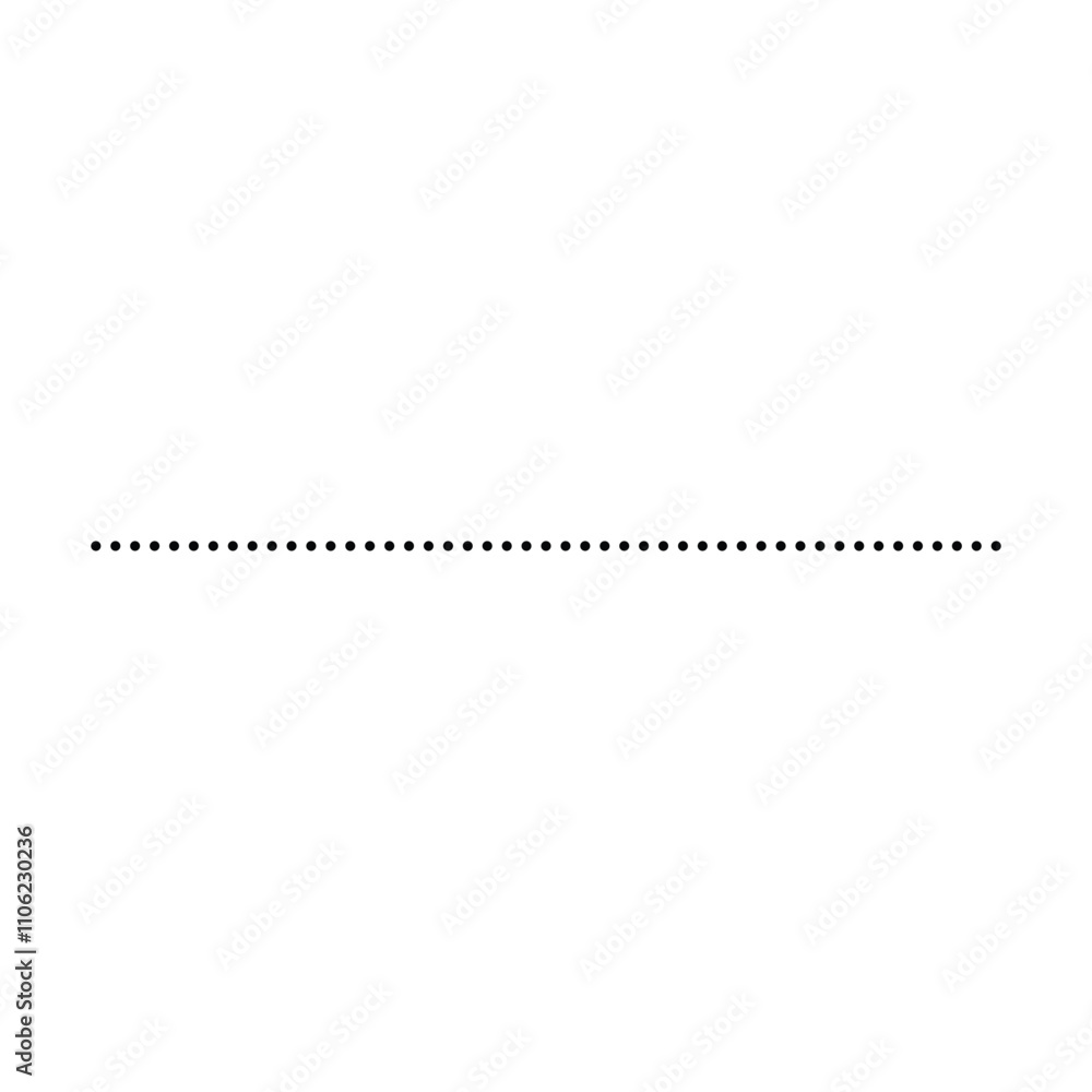 Tracing line dotted horizontal element for kids worksheet, dotted line for writing, drawing and motor skills development illustration Tracing line dotted horizontal element for kids worksheet, dotted line for writing, drawing and motor skills development illustration
