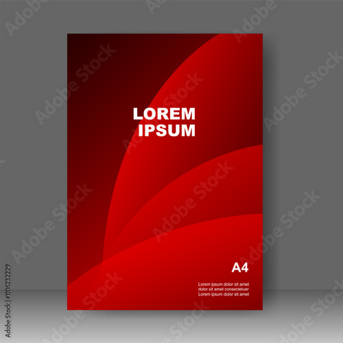 Cover design modern with red Background. for cover book. Annual report. Brochure template, Poster, catalog. Simple Flyer promotion. magazine. Vector illustration