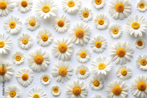 daisies in a row