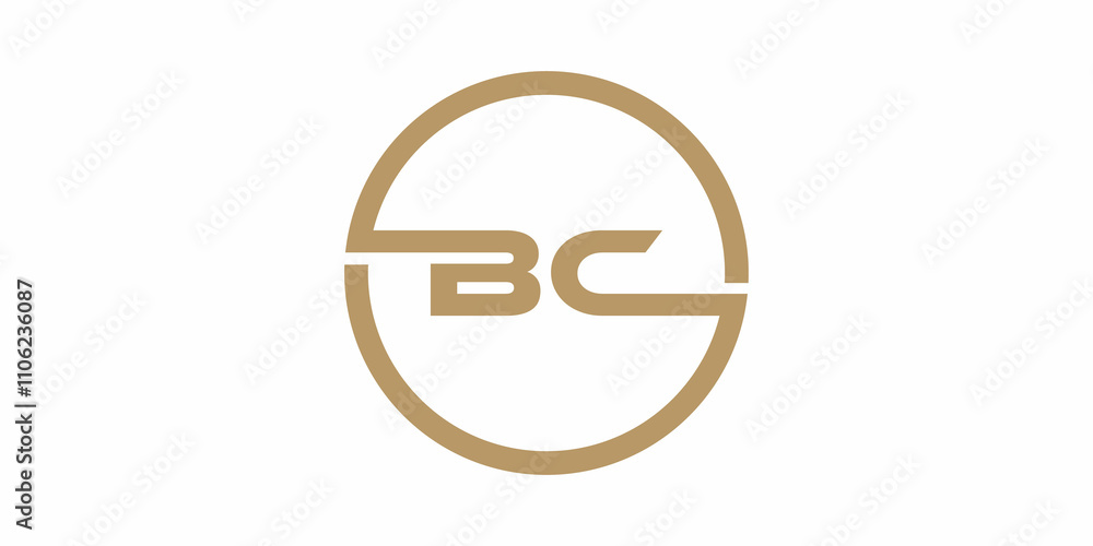 Obraz premium logo initial BC icon vector