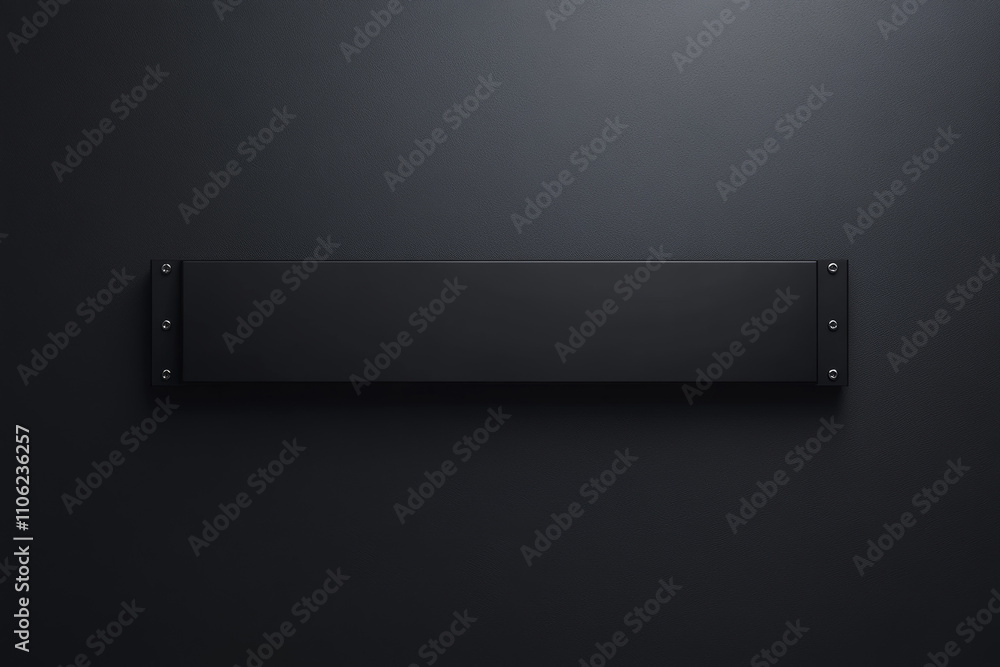 Black Matte Door Barricade: Minimalist Security Plate Black Matte Door Barricade: Minimalist Security Plate