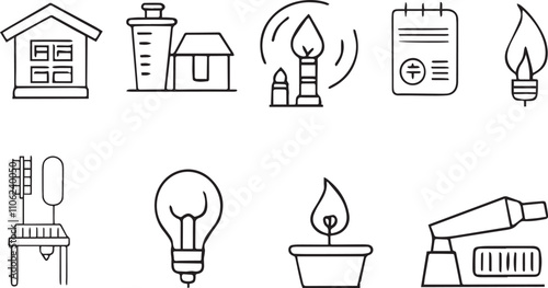 set of house icons
