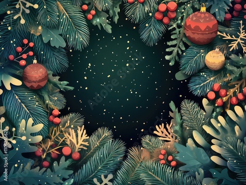 Christmas vector decoration background