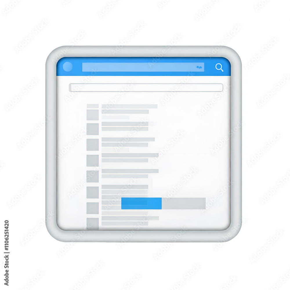 Plastic-Look Search Engine Results Page Icon with Highlighted Links for SEO and Digital Marketing Plastic-Look Search Engine Results Page Icon with Highlighted Links for SEO and Digital Marketing