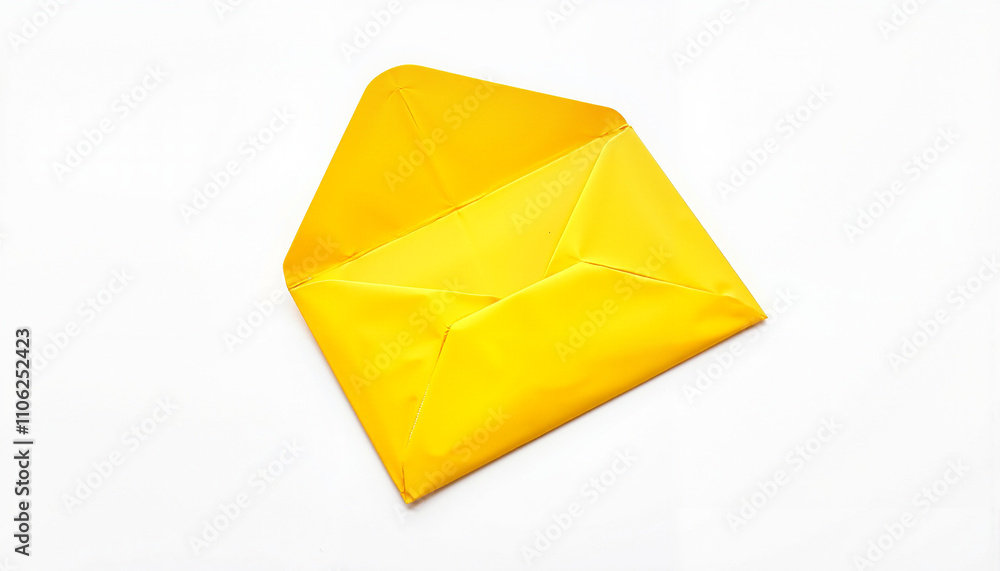 Isolated item on white background in the form of a yellow envelope
Isolated item on white background in the form of a yellow envelope