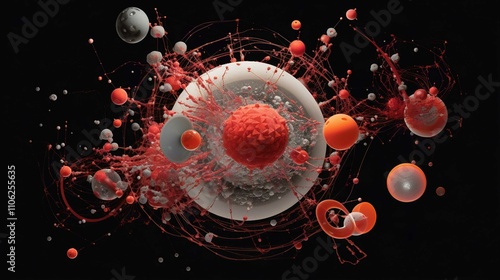 Galactic Fantasy Illustration of a Colorful Plasma Planet in the Cosmos
