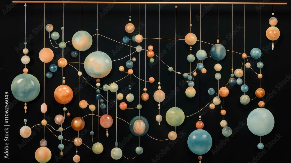 Obraz premium Molecular Network Design Vector Illustration for Science and Technology Wallpaper