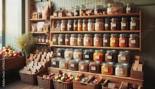 Wallpaper Mural Eco-Friendly Zero-Waste Shop Display with Bulk Sustainable Products Torontodigital.ca