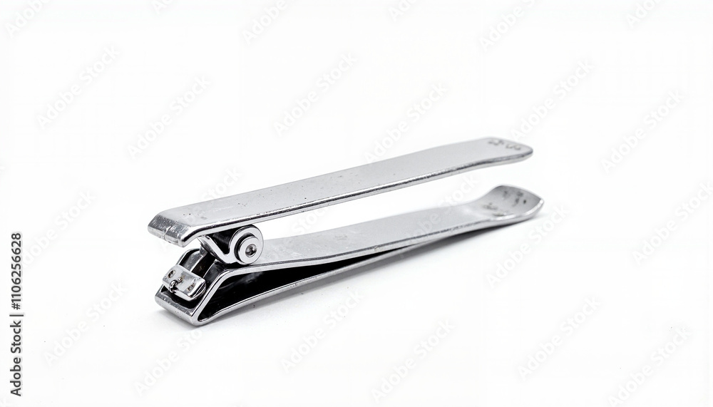 Isolated item on white background in the form of a metal nail clipper
Isolated item on white background in the form of a metal nail clipper