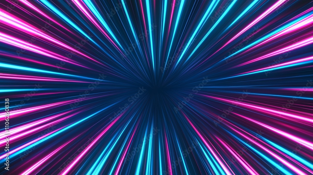 Abstract neon blue and pink laser grid tunnel background, cyberpunk design with glowing lines for digital video wall or virtual reality space Abstract neon blue and pink laser grid tunnel background, cyberpunk design with glowing lines for digital video wall or virtual reality space