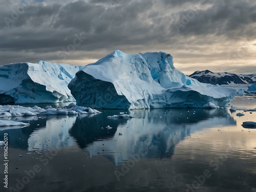 Wallpaper Mural Icebergs in Jokulsarlon glacier lagoon, Iceland. Torontodigital.ca