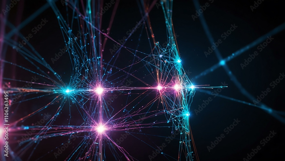 Illuminated LED technology with neon flares and quantum networks. Illuminated LED technology with neon flares and quantum networks.