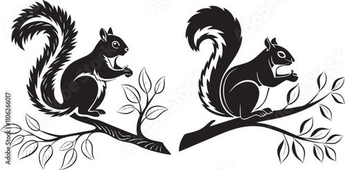 squirrel silhouette vector illustration design on a white background