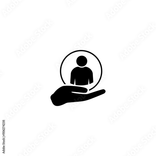 Customer retention icon on white background.