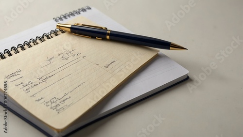 Wallpaper Mural Isolated document folder, pen, and notebook on a white background. Torontodigital.ca