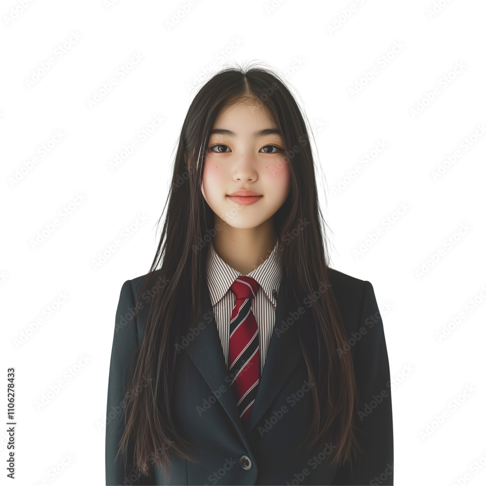 Young Businesswoman in Formal Suit Smiling Professionally Young Businesswoman in Formal Suit Smiling Professionally