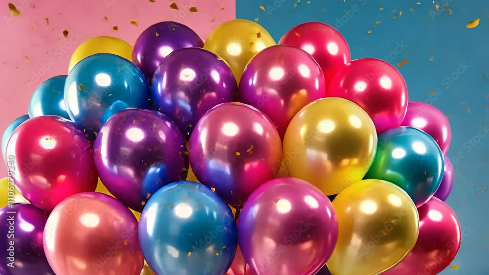 Cluster of Vibrant Multicolored Balloons with Party Atmosphere
Cluster of Vibrant Multicolored Balloons with Party Atmosphere