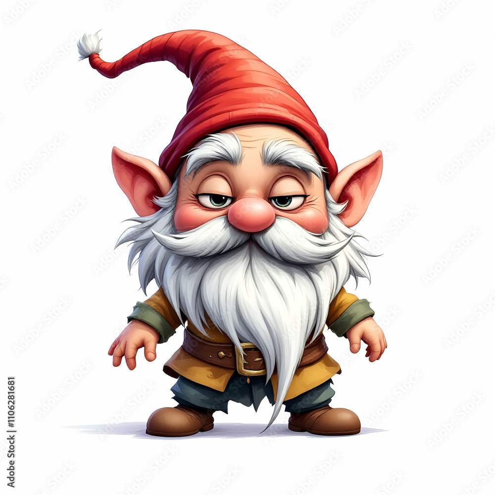 Gnome chibi character, Dwarf chibi illustration Gnome chibi character, Dwarf chibi illustration