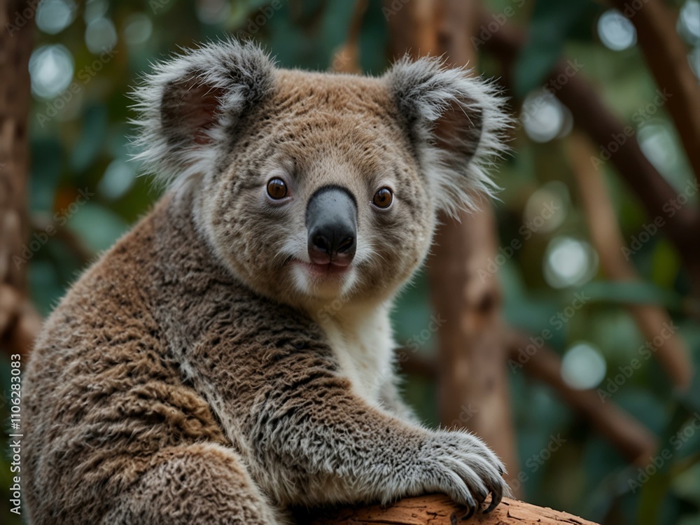 Obraz premium Koala resting in a tree.