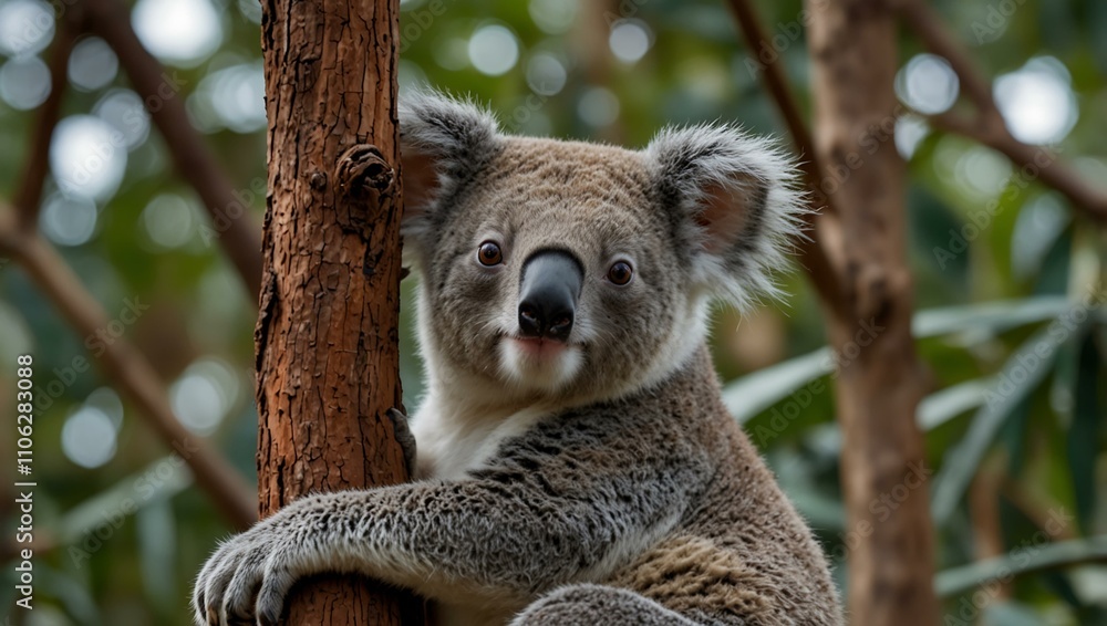 Obraz premium Koala resting in a tree.