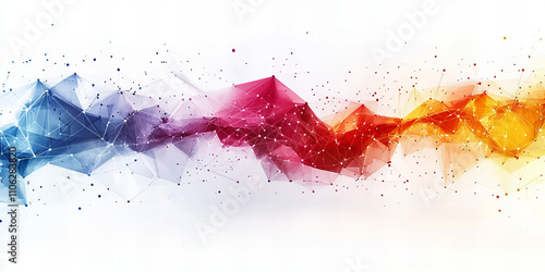 Vibrant polygonal abstract background with colorful geometric patterns, gradient mesh, and dynamic layers for technology, presentations, and creative projects