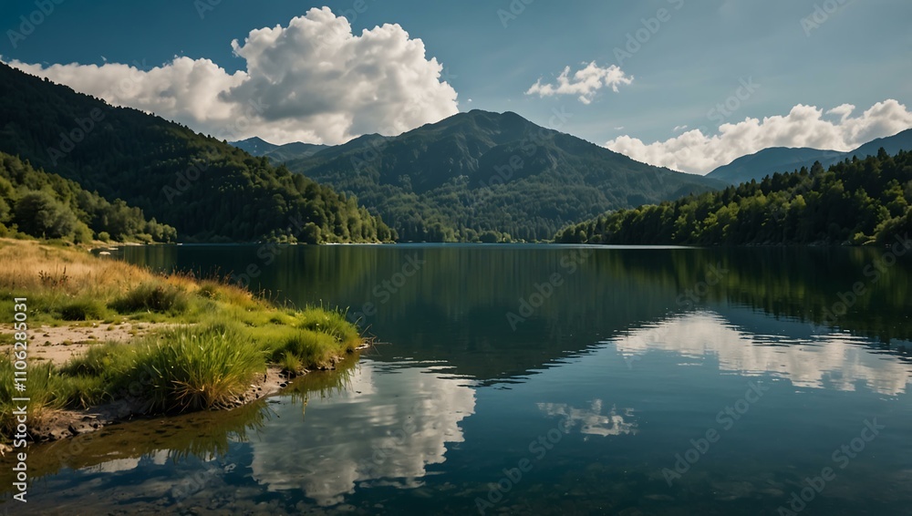 Lago Vulcanico di Canterno in Italy. Lago Vulcanico di Canterno in Italy.