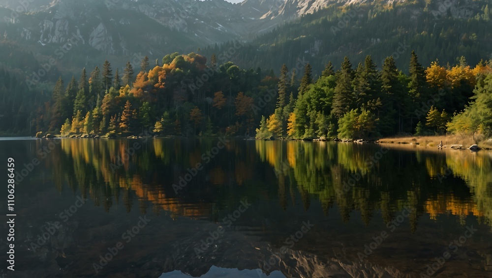 Fototapeta premium Lakeside reflections.