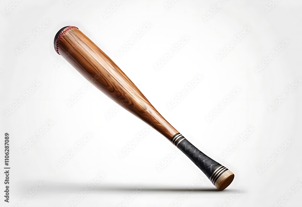 Naklejka premium Woman holding baseball bat on white background, closeup