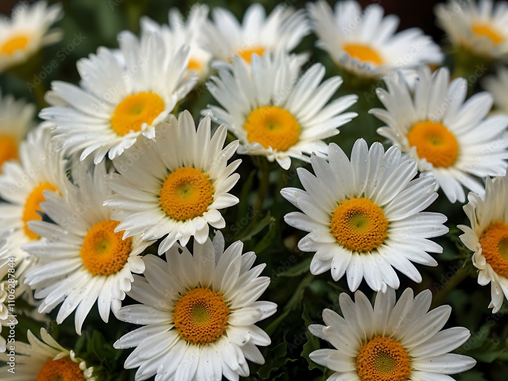 Obraz premium Large bouquet of white and yellow daisies.