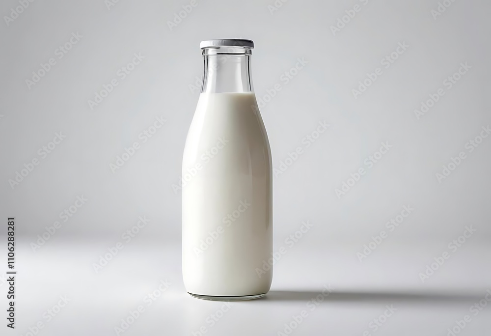 glass bottle with delicious milk glass bottle with delicious milk