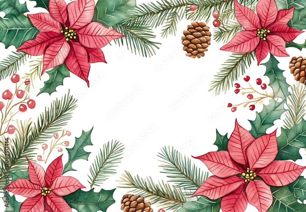A Frame of Flowers and Pinecones. A Frame of Flowers and Pinecones.
