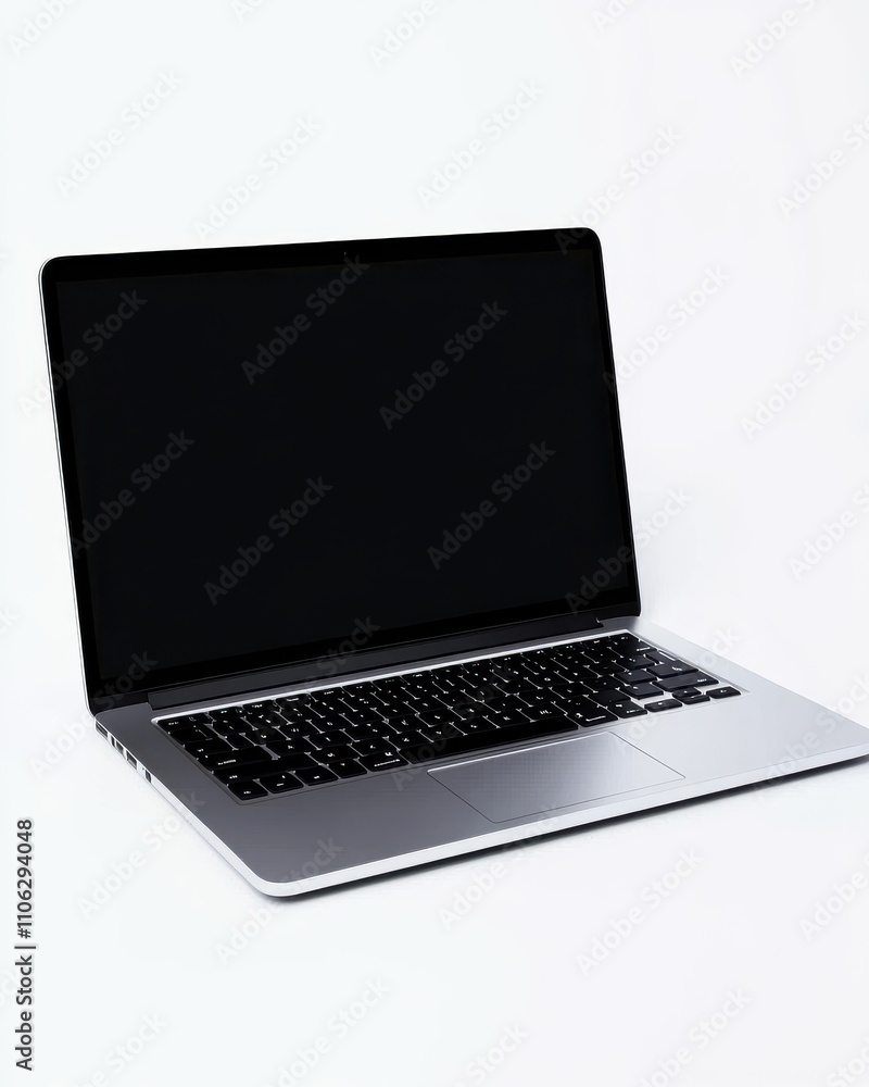 A sleek, modern laptop with a minimalist design, featuring a dark screen and a backlit keyboard. A sleek, modern laptop with a minimalist design, featuring a dark screen and a backlit keyboard.