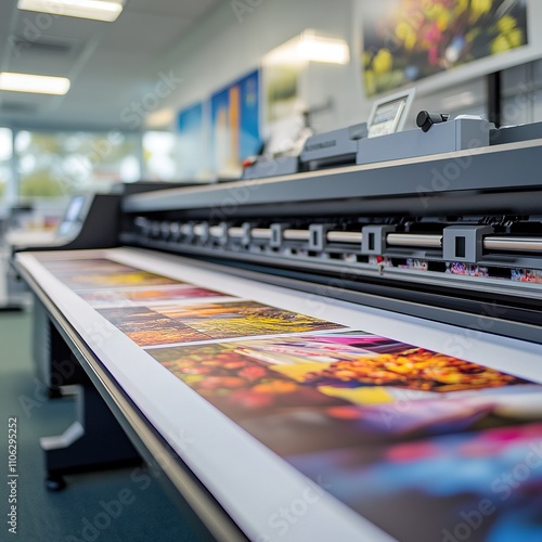 Wallpaper Mural Printing process in a modern facility industrial print production bright and colorful design indoor workspace high-resolution details Torontodigital.ca