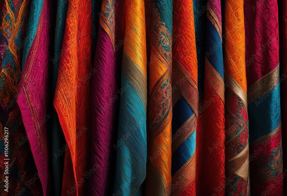 vibrant textiles displaying luxurious color variations intricate fabric patterns, design, texture, shade, brightness, vibrancy, silk, cotton, lurex vibrant textiles displaying luxurious color variations intricate fabric patterns, design, texture, shade, brightness, vibrancy, silk, cotton, lurex