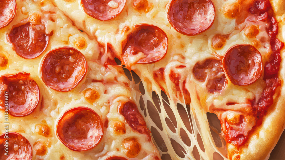 Delicious Slice of Pepperoni Pizza With Gooey Cheese and Crispy Crust Served at a Sunny Outdoor Gathering Delicious Slice of Pepperoni Pizza With Gooey Cheese and Crispy Crust Served at a Sunny Outdoor Gathering
