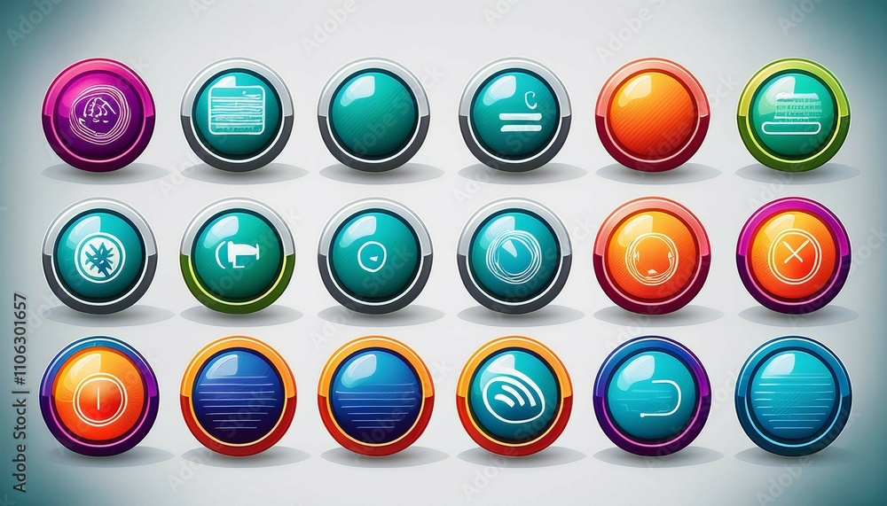 buttons for web vector buttons for web vector