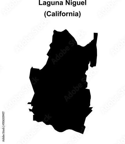 Laguna Niguel (California) blank outline map