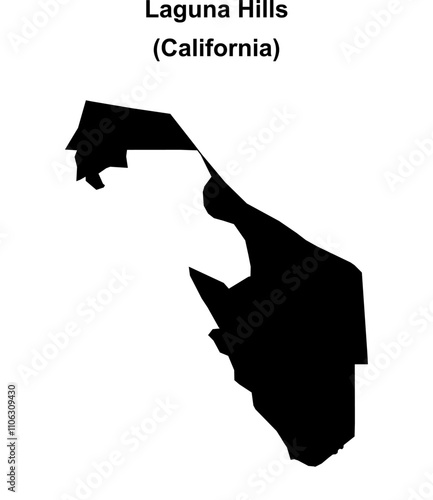 Laguna Hills (California) blank outline map