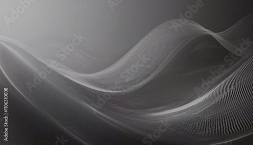 Tapeta szara, ciemne abstrakcyjne tło do projektu, szary wzór w fale i linie © anettastar
