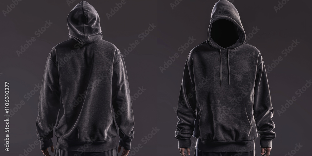 black hoodie mockup Generative AI black hoodie mockup Generative AI