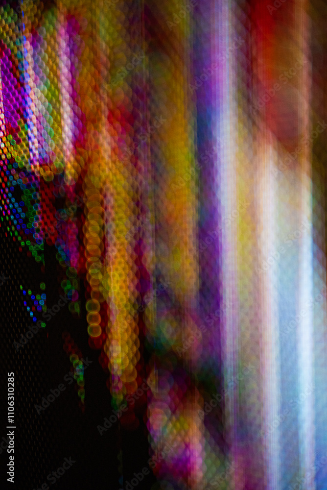  Abstract pixel art screen digital texture. LED screen on stage