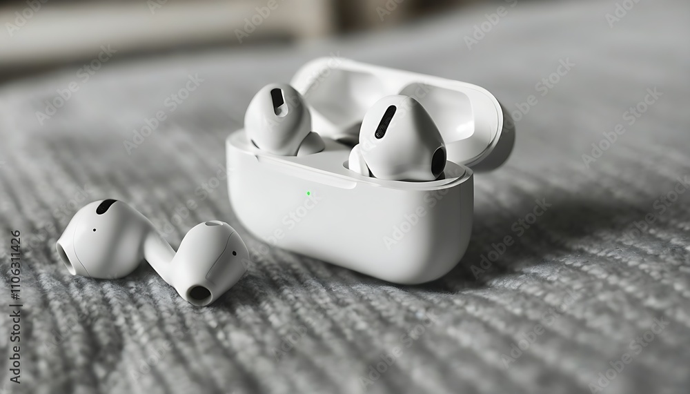 Close-up Shot of a Premium Wireless Earphone Close-up Shot of a Premium Wireless Earphone
