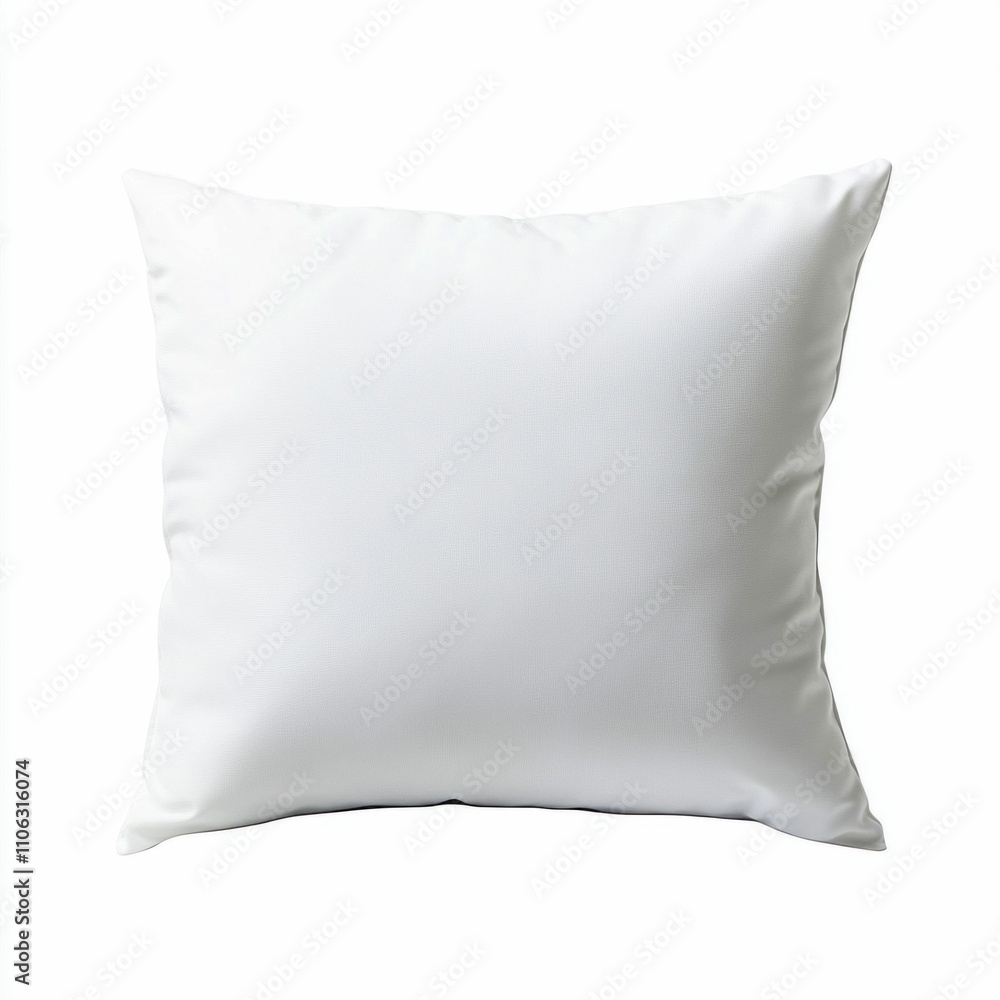 White Pillow Mockup Isolated on White Background White Pillow Mockup Isolated on White Background
