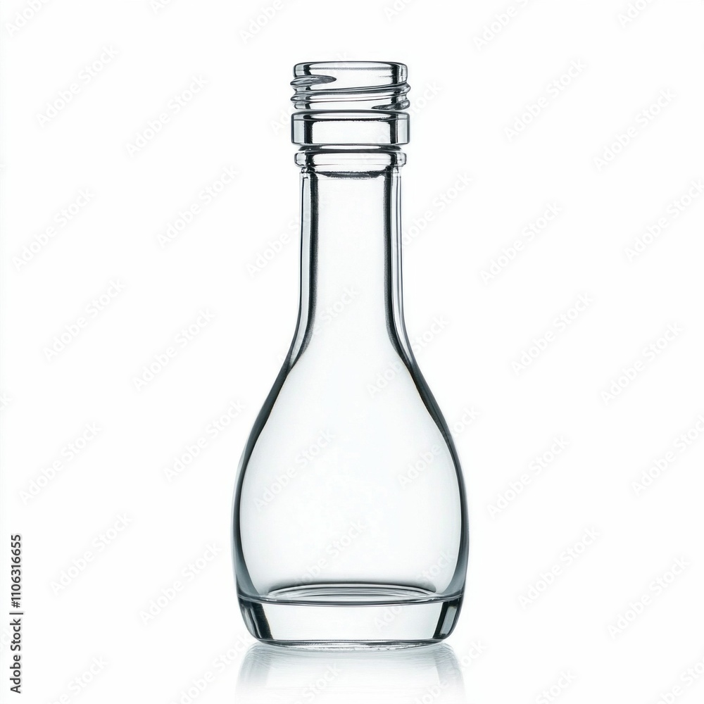 Elegant Glass Bottle on White Background Elegant Glass Bottle on White Background