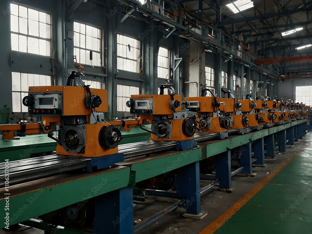 Machine production line.