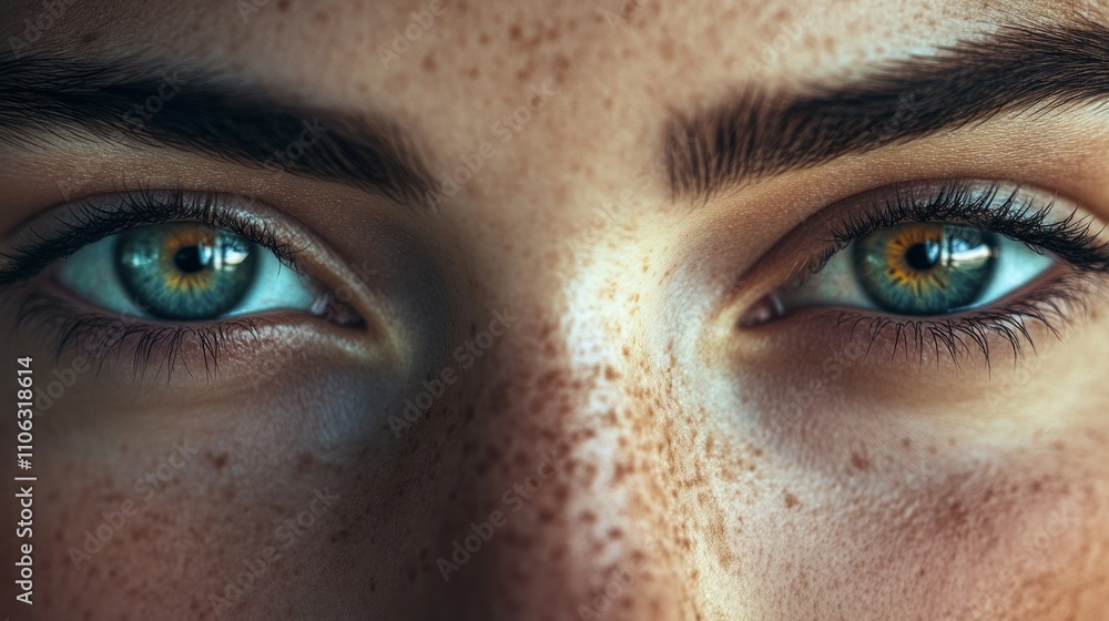 Minimalist style: simple composition, focusing on the eyes expressing happiness Minimalist style: simple composition, focusing on the eyes expressing happiness